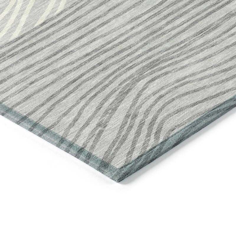 Machine Washable Indoor/ Outdoor Modern Arches Chantille Rug