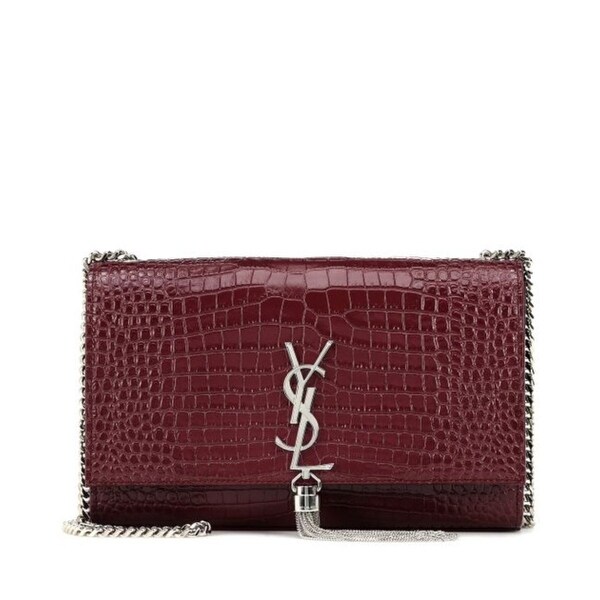 ysl croc embossed tassel bag