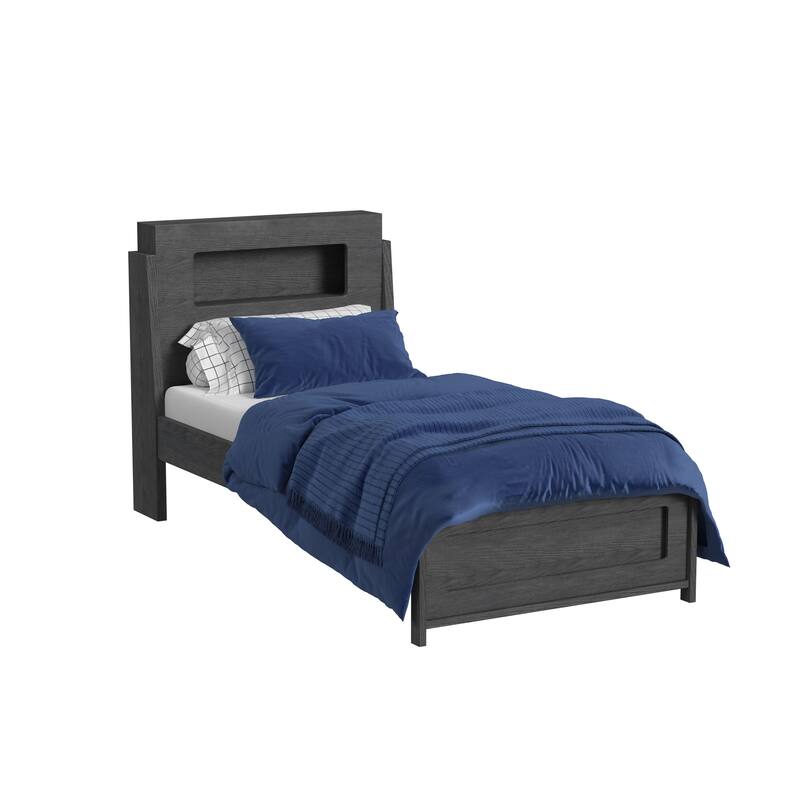Darby Complete Platform Bed - Twin - Midnight Blue Finish