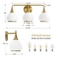 preview thumbnail 44 of 151, Modern Vanity Lights Dimmable Bathroom Light Fixtures with Glass Shade