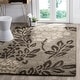 preview thumbnail 1 of 41, SAFAVIEH Florida Shag Seeta Floral Area 1.2-inch Thick Rug 3'3" x 5'3" - Smoke/Dark Brown - Rectangle