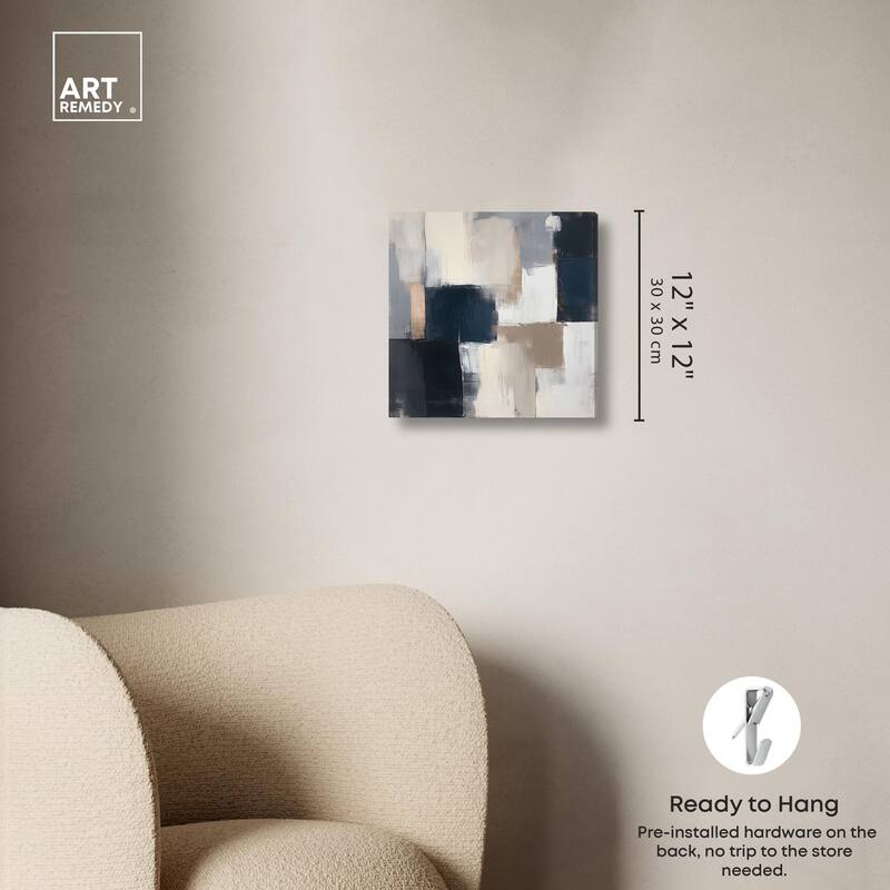 Blue Mood Depth III Canvas by Art Remedy, Gallery Wrapped