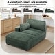 preview thumbnail 130 of 174, 41" W Plush Corduroy Chaise Lounge with Pillows