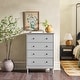 preview thumbnail 45 of 57, Walker Edison Bullrushes 4-drawer Solid Wood Chest Grey