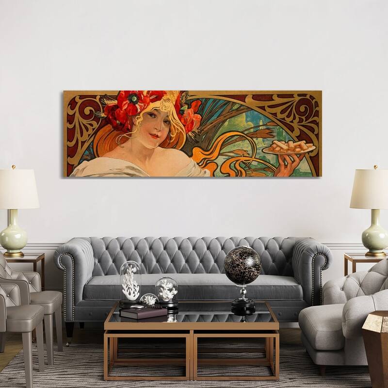 iCanvas "Biscuits Lefevre Utile" by Alphonse Mucha Canvas Print