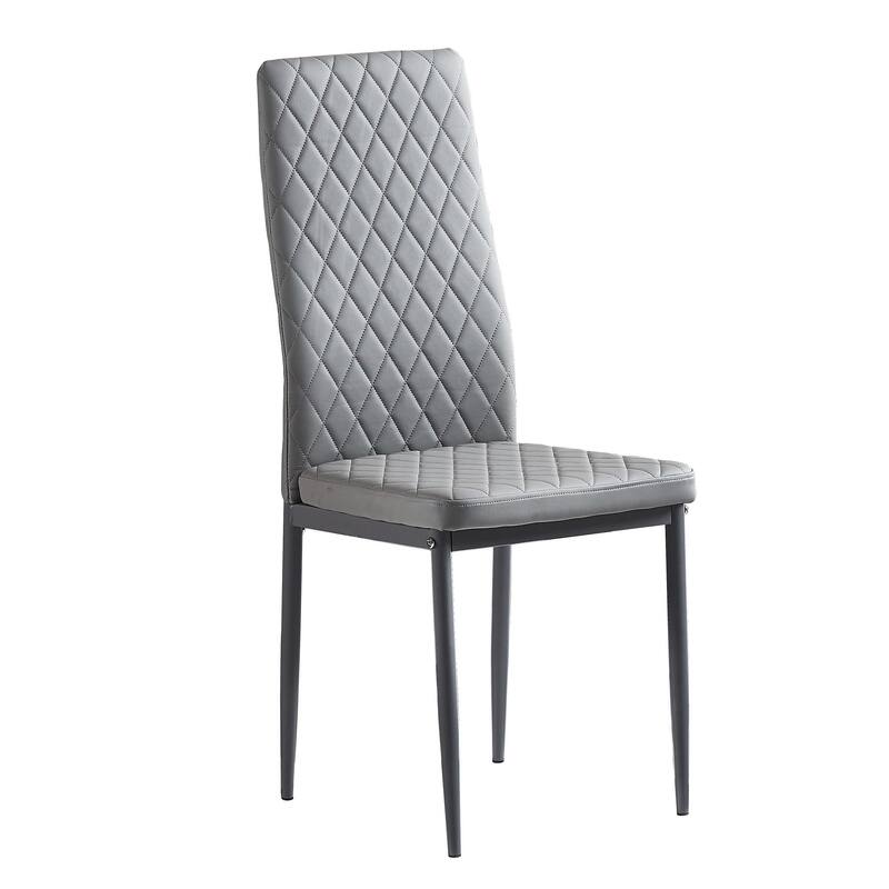 Modern Minimalist Fireproof Leather Dining Chair,Set of 6