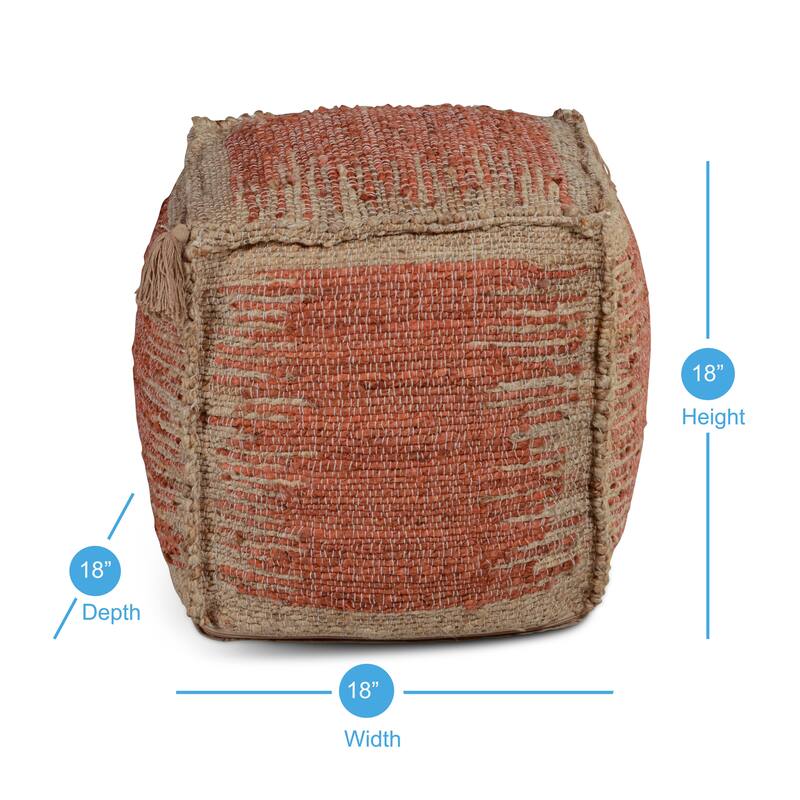 Steve Silver Jansen Handwoven Jute Pouf