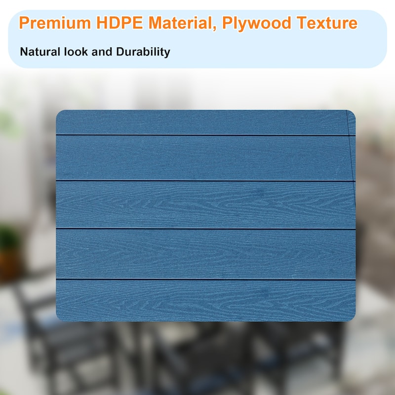 5 Piece HDPE Outdoor Dining Table Sets