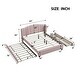 preview thumbnail 30 of 28, Queen Size Upholstered Platform Bed with 1 Twin Size Trundle Bed Frame