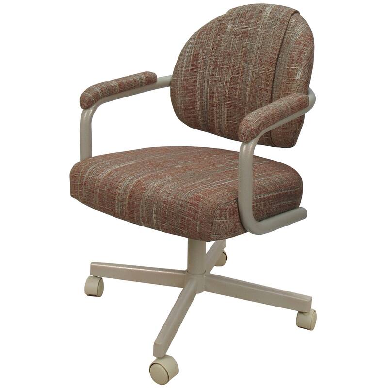 Swivel Tilt Kitchen Chair with Wheels M-70 Casters - N/A - Watusi Madder - Beige