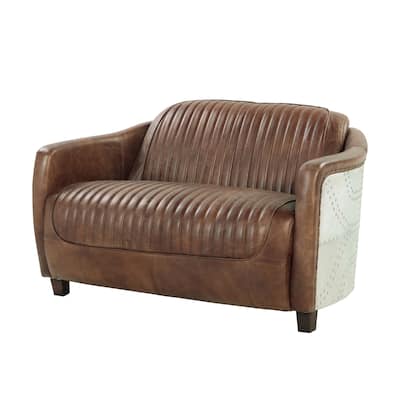 Bailee Retro Brown Loveseat