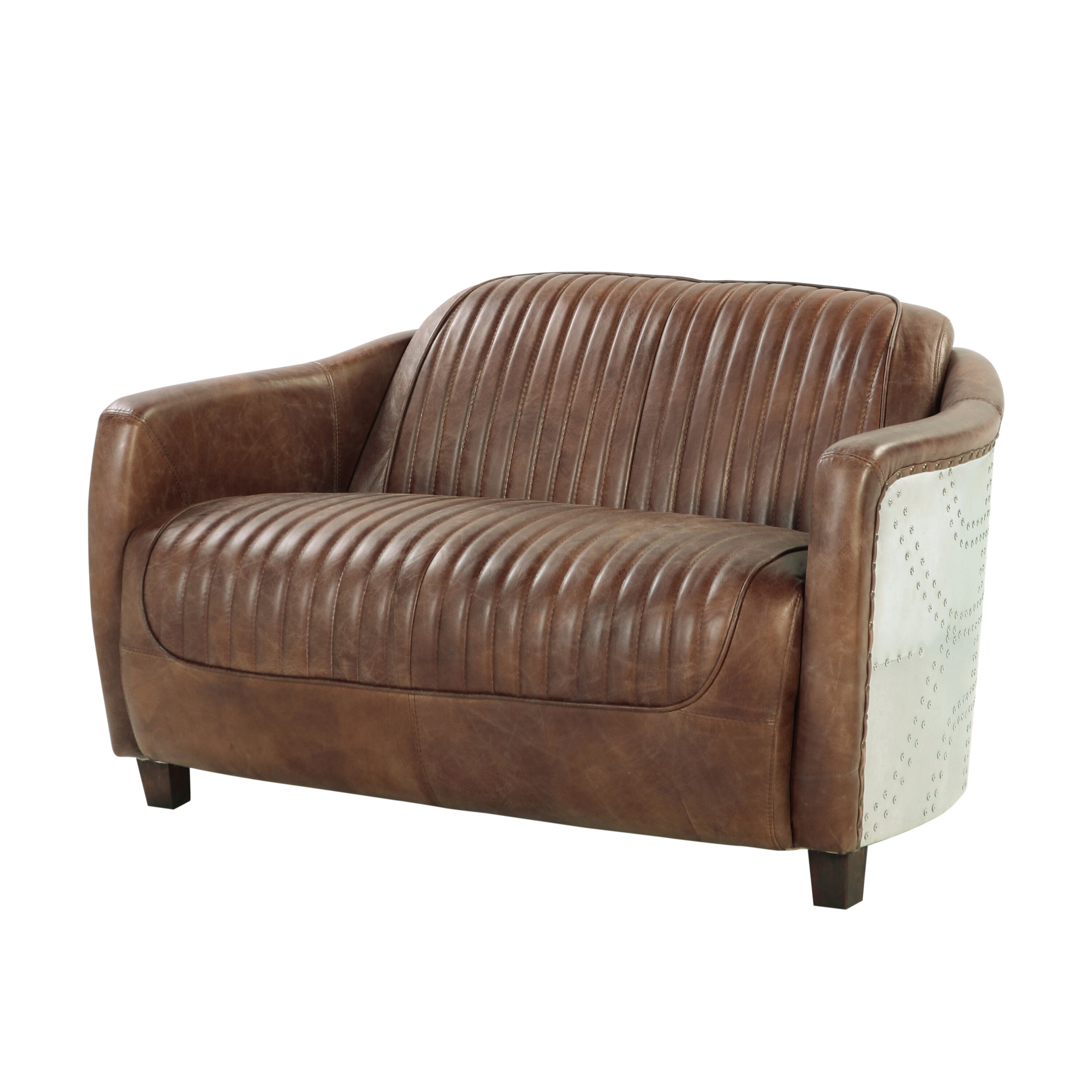 Bailee Retro Brown Loveseat