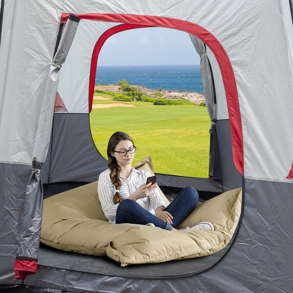 169x169x82 inches 14 People Camping Family Tent Red And White 14 Person On Sale Bed Bath Beyond 38453585