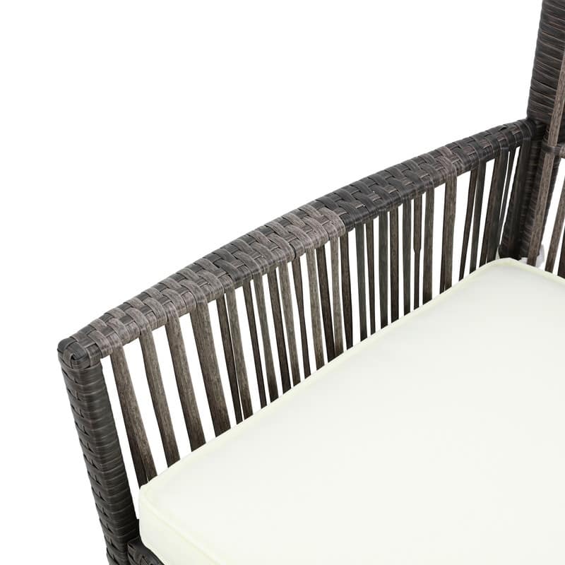 PATIO FESTIVAL Outdoor Wicker Dining Chair with Seat Cushion (2-Pack)