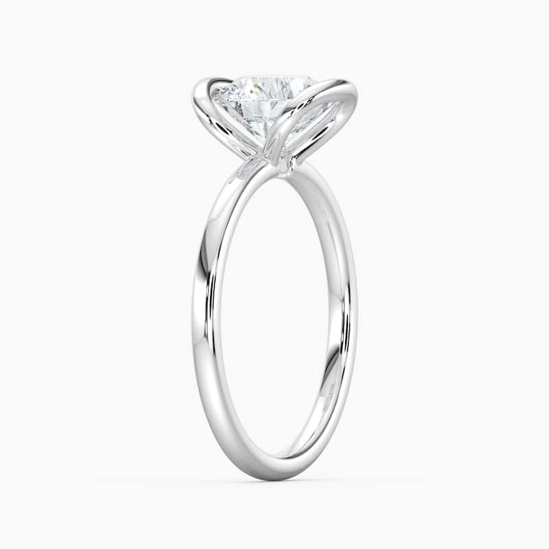 Auriya 14K Gold Lab Grown Diamond Round Large Loop Solitaire Engagement Ring 1.00 - 5.00ct. tw. (F-G, VS)