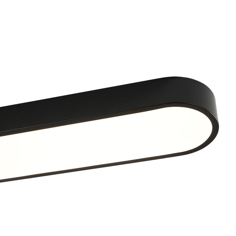 Contemporary Dimmable LED Streamlined Oval Flush Mount 31.5in