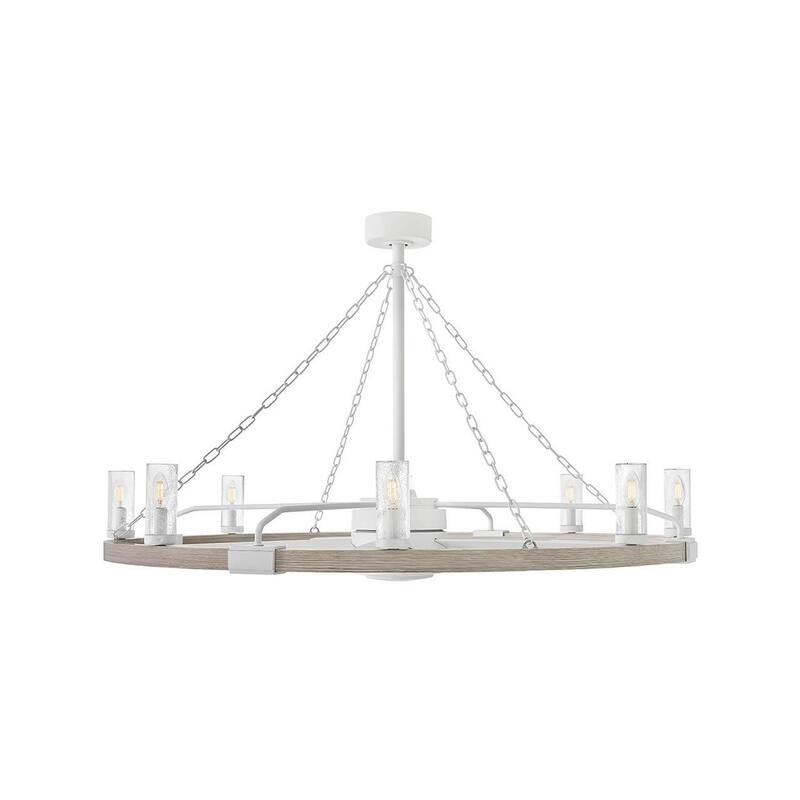 Hinkley Lighting 906144-LWD Sawyer 44" 5 Blade Indoor / Outdoor Smart - Matte White / Weathered Wood
