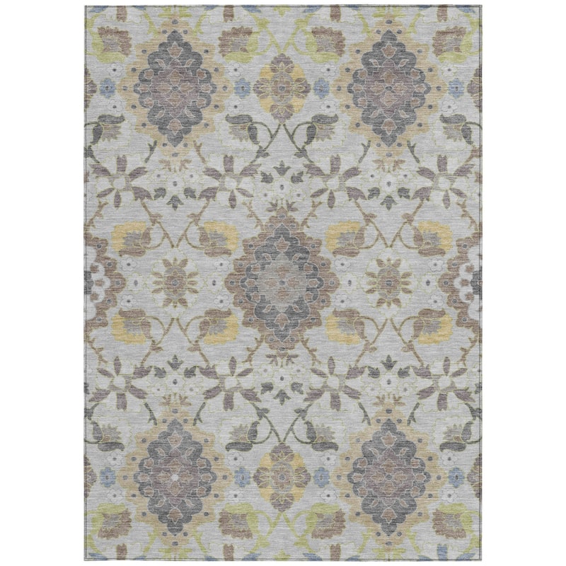 HomeRoots Oriental Traditional Rectangle Outdoor Rug