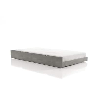 Hily Transitional Grey Twin Solid Wood Trundle by Furniture of America