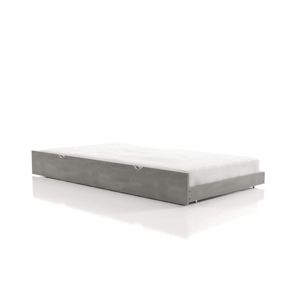 Hily Transitional Grey Twin Solid Wood Trundle by Furniture of America