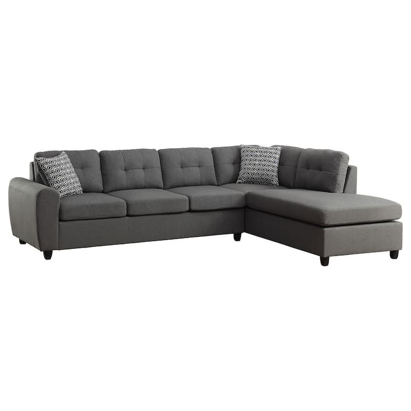 Stonenesse Upholstered Sectional Chaise Sofa Grey - Grey (1-piece)