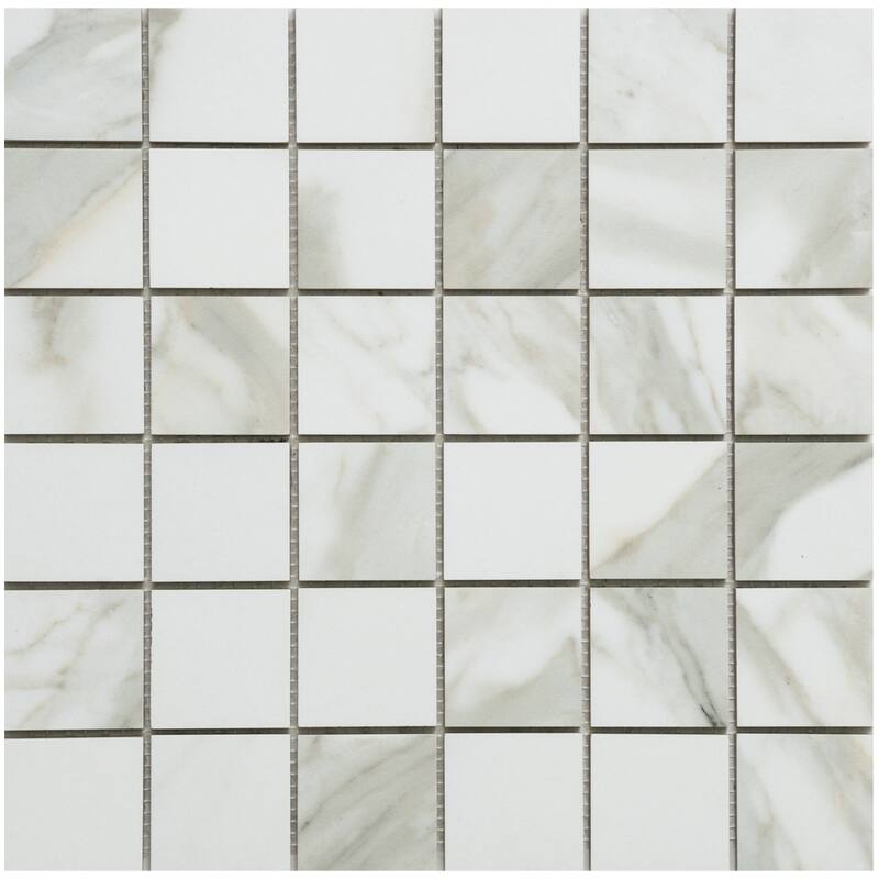 The Tile Life Porto 2x2 Calacatta Gold Matte Porcelain Floor & Wall Tile - 1 Sheet (1 Sq. ft.)