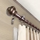 preview thumbnail 4 of 3, InStyleDesign Coiled 1 inch Diameter Adjustable Curtain Rod 120 to 170 inches - Bronze