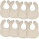 preview thumbnail 41 of 60, Muslin Cotton Baby Bibs Adjustable Size with Easy Snaps by Comfy Cubs Sand - Pack of 8
