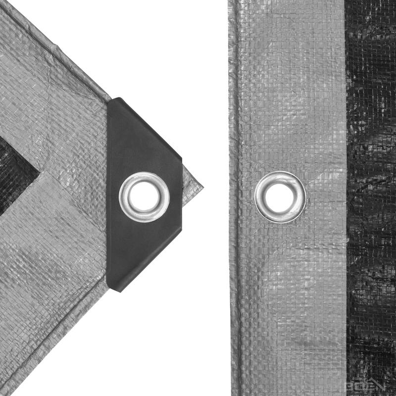Boen 20 x 30 Silver/Black Heavy-Duty Polyethylene Tarps