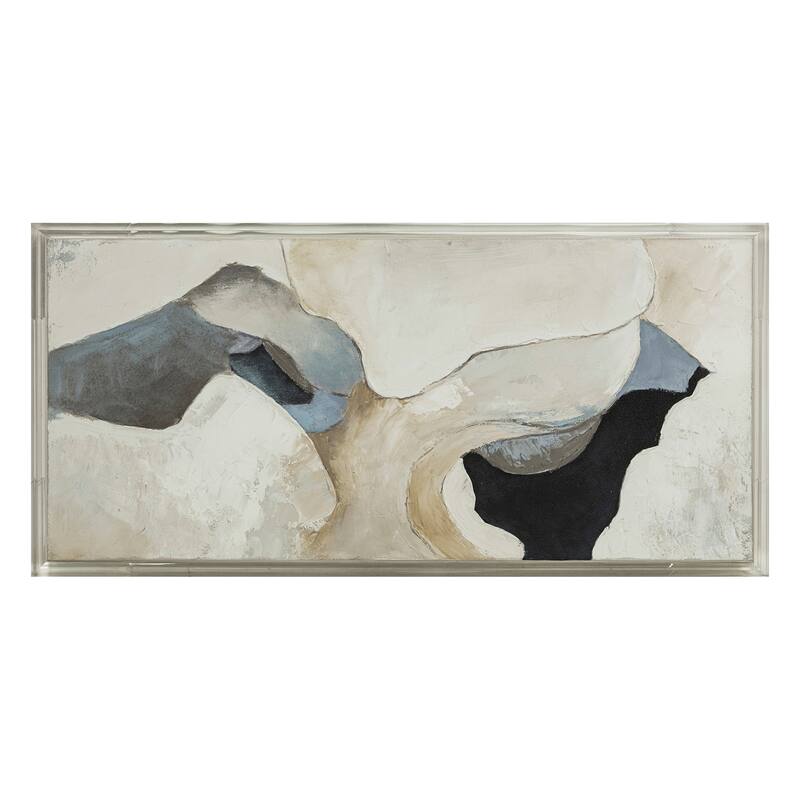 Canvas Wall Art Wood Frame Abstract Design for Home Office - 50" Multi