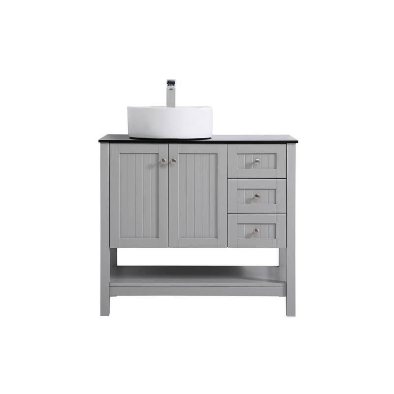 Elegant Lighting VF16236 Ralph 36" Free Standing Single Basin Vanity - Blue