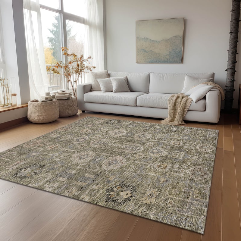 Machine Washable Indoor/ Outdoor Chantille Boho Rug