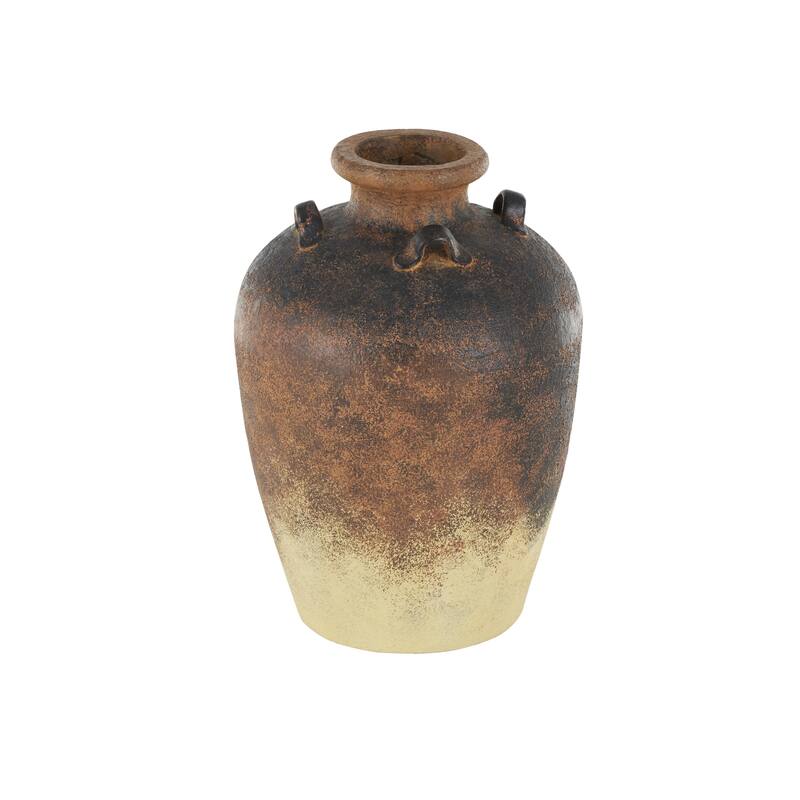 Magnesium Oxide Textured Ombre Antique Amphora Decorative Vase - Copper - Roche River Decor