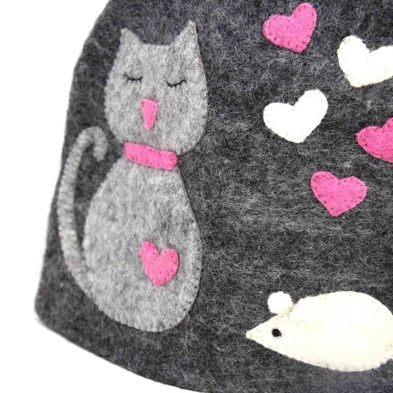 Handmade Felt Large Tea Cozy Cover (Nepal)