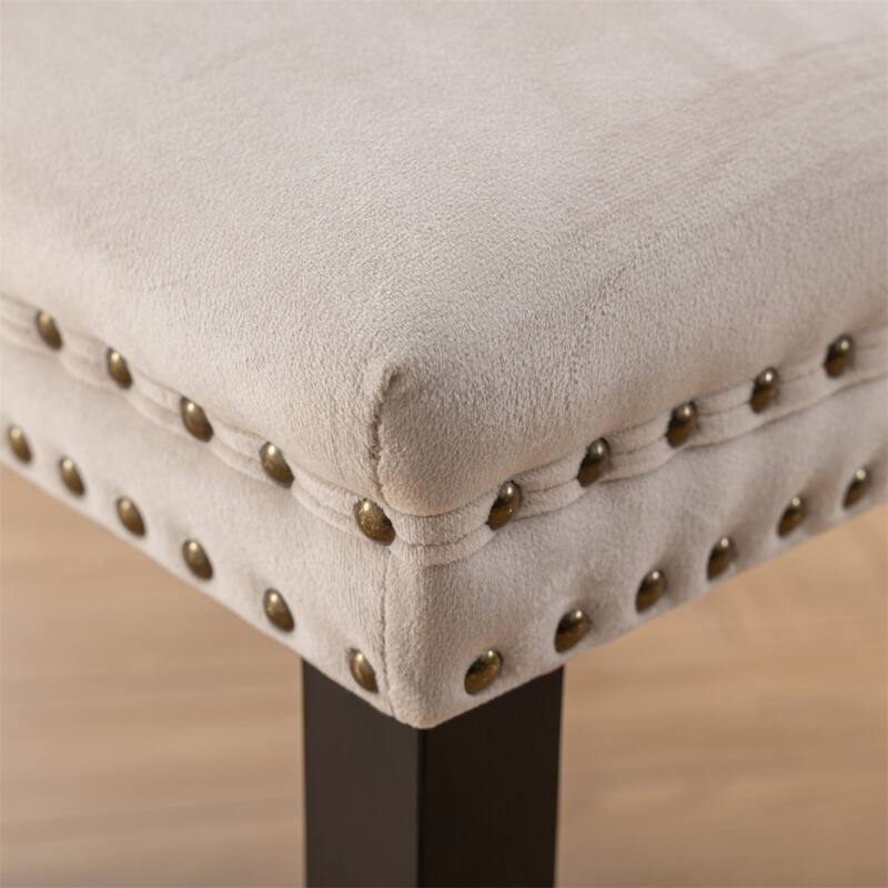 Velvet Dining Chairs,Tufted Solid Wood Upholstered Dining Chair,2PCS