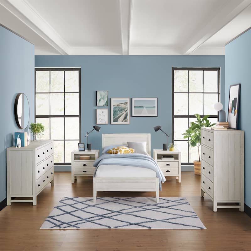 Windsor Panel Wood Twin Bed