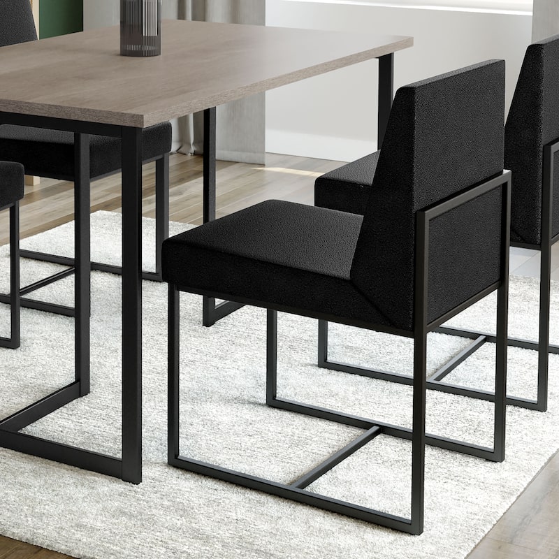 Amisco Derry Upholstered Dining Chair with Metal Legs