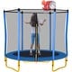 preview thumbnail 8 of 37, 5.5Ft Trampoline For Kids - 65" Outdoor & Indoor Mini Toddler Trampoline With Enclosure