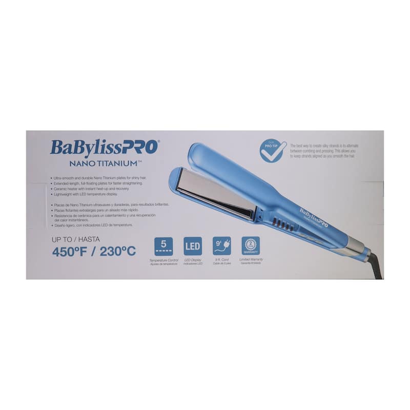 BaByliss Pro Nano Titanium 1½" Ultra-Sleek Hair Straightener, Flat Iron