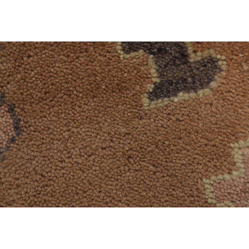 All-Over Wool Floral Oushak Indian Area Rug 9x12 - 11' 11'' X 9' 2''