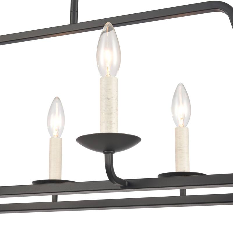 Elk Home Ellisville Matte Black Finish 6 Light Chandelier