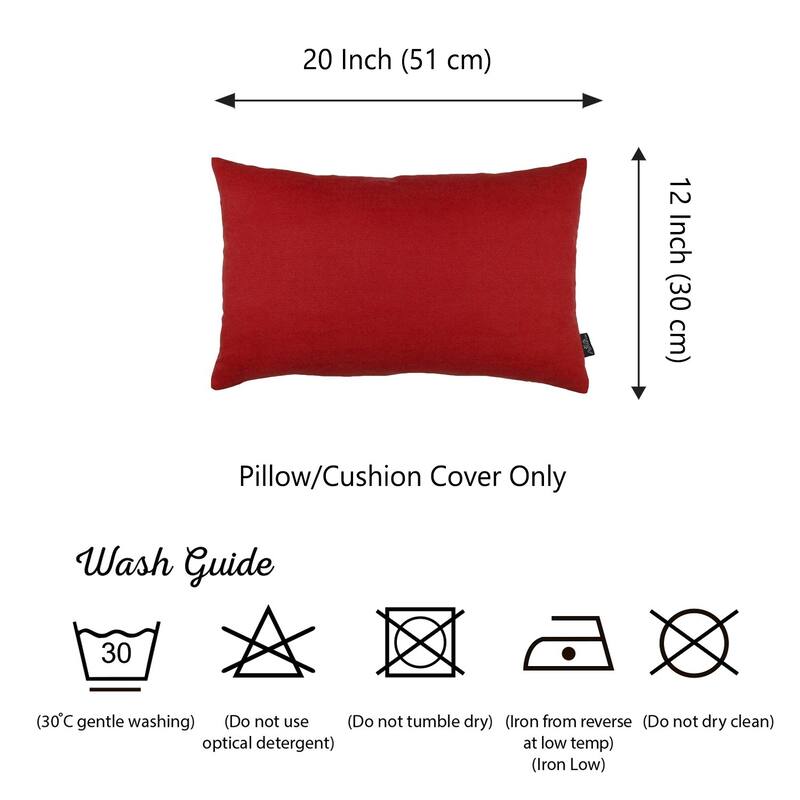 Honey Set of 2 Decorative Throw Pillow Cover Solid Color Lumbar