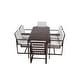 preview thumbnail 27 of 37, 7 Pcs Outdoor Patio Dining Table and Chair Set, All-Weather Patio Furniture Set, Dining Table with Umbrella Hole and 6 Chairs