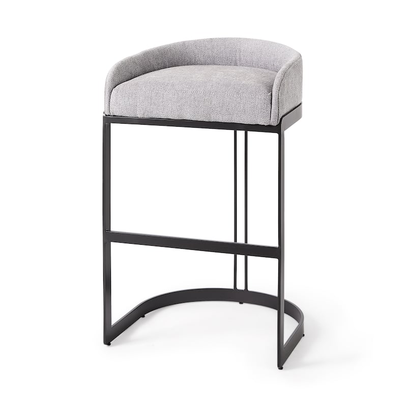 Hollyfield Cream Fabric Seat with Gold Metal Frame Counter Stool - Grey - Bar Height/Bar height/Counter Height