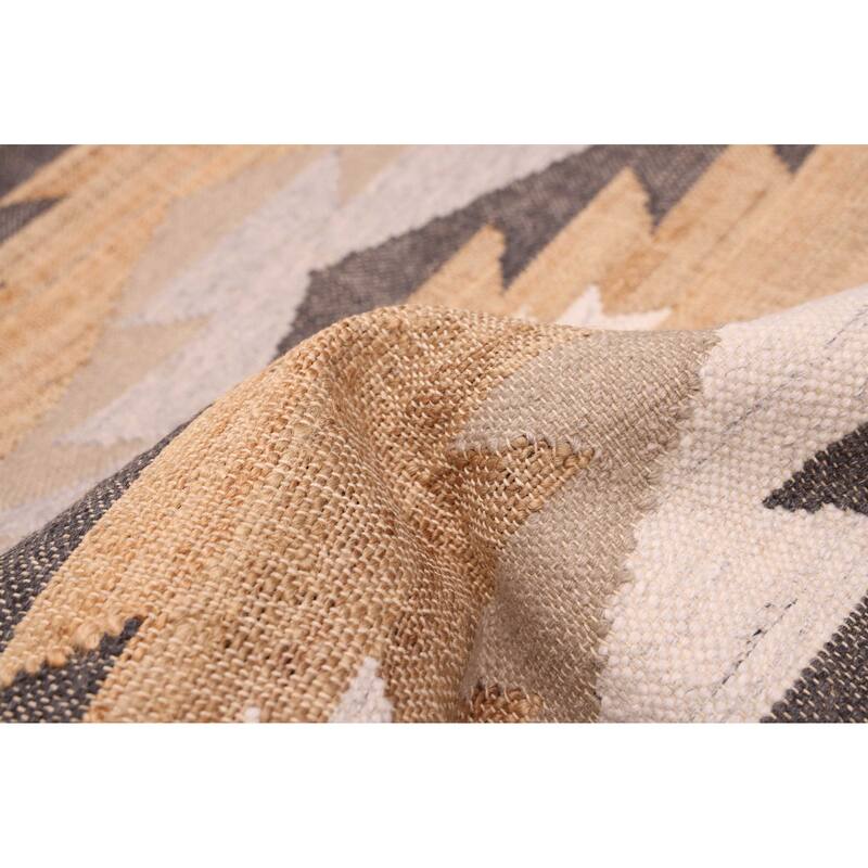 ECARPETGALLERY Flat-Weave Palas Denizli Tan Kilim - 5'4 x 7'6