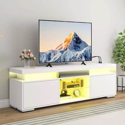 LED TV Stand Cabinet For 55/60/65 inch with Power Outlets - 58 inches