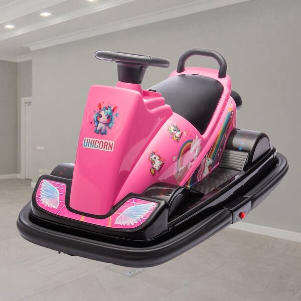 slide 2 of 49, 12V Kids Ride-On Motor Bumper Car with 360掳 Rotation, LED Lights, Horn, and Sound Effects 鈥?For Ages 3-5