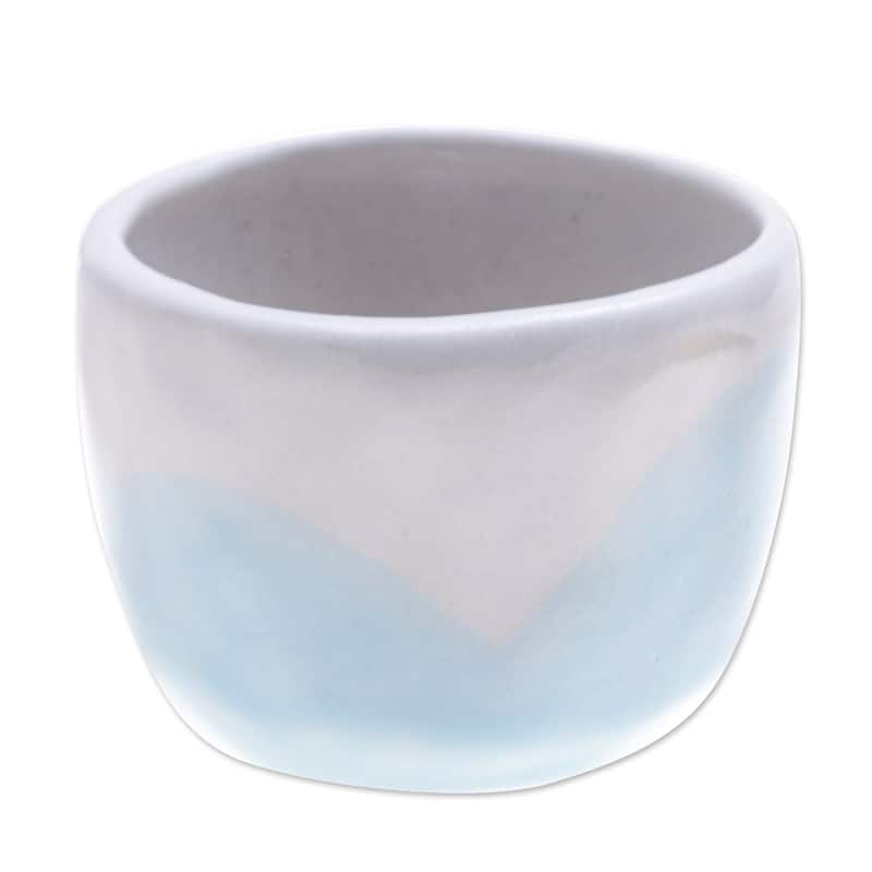 Novica Handmade Dazzling Bud Ceramic Flower Pot