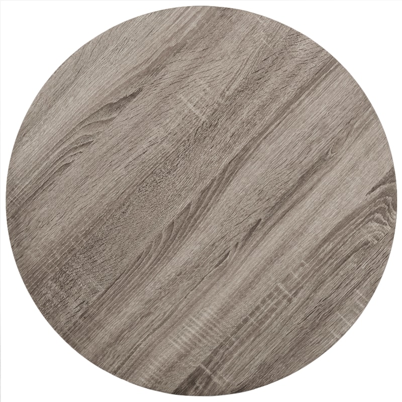 SAFAVIEH Glennis Mid-Century Modern Light Grey / Black End Table - 23.6" x 23.6" x 15.8" - 24Wx24Dx16H