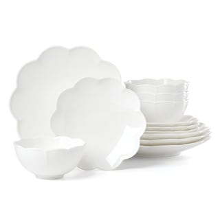 Lenox Studio 1414 Scallop 12-Piece Dinnerware Set - Bed Bath